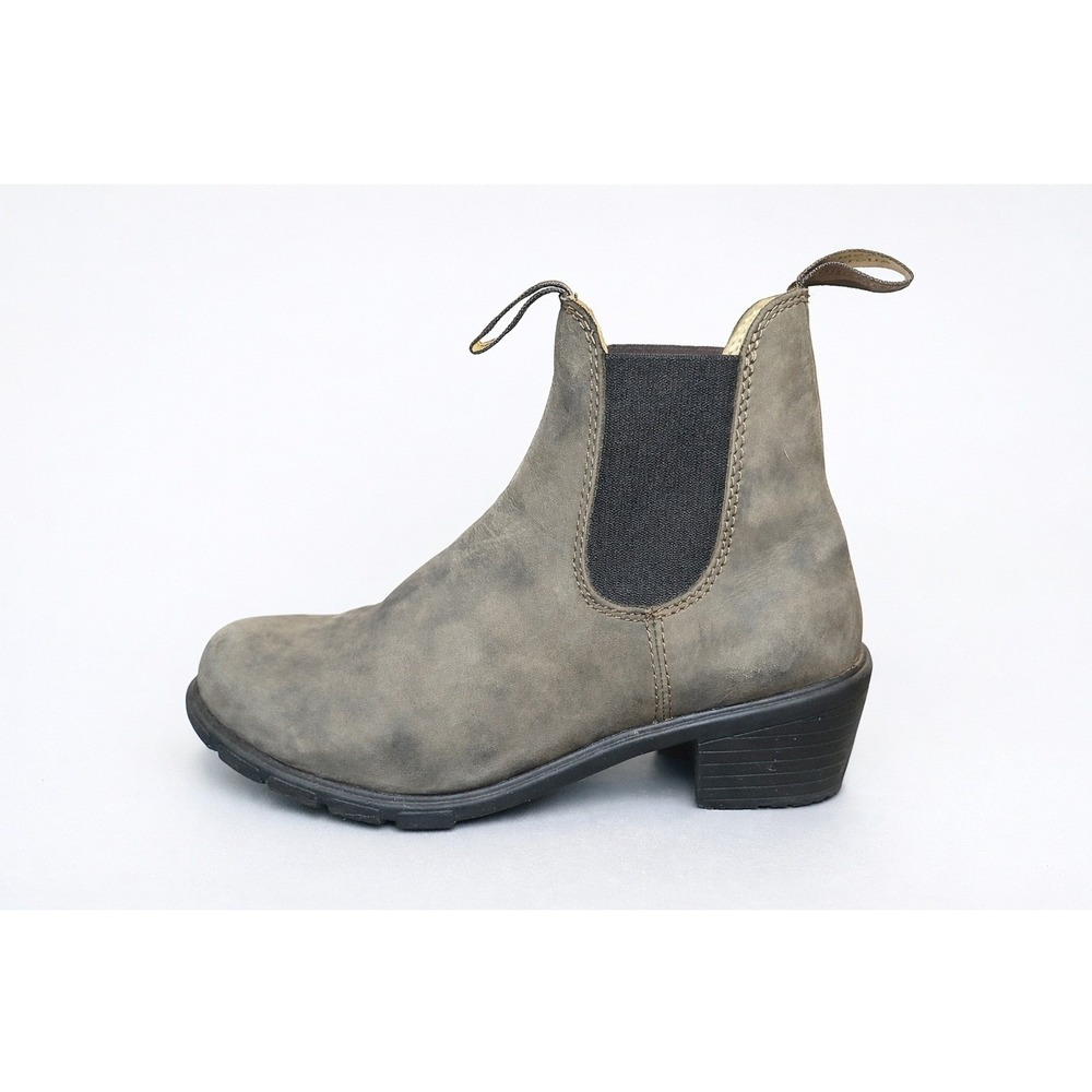 Blundstone 1673 Rustic Brown Heeled Chelsea Boots Women's US 8.5 Leather Ankle - Picture 3 of 10